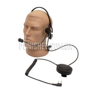 Гарнитура Thales Lightweight MBITR Headset USA под Kenwood, Черный