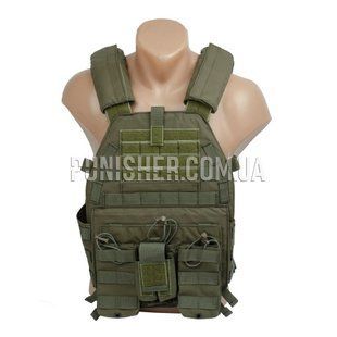 LBX-0300 Modular Plate Carrier with pouchs, Olive, Medium, Plate Carrier