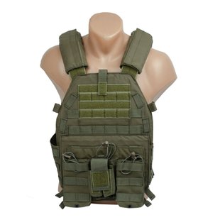 Модульный жилет LBX-0300 Modular Plate Carrier с подсумками, Olive, Medium, Плитоноска