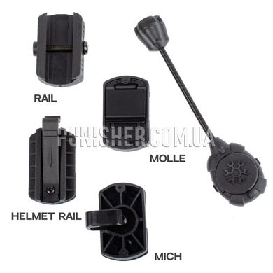 Night Evolution MPLS-3 Modular Personal Lighting System, Black, Helmet headlight, Battery, Green, White, IR