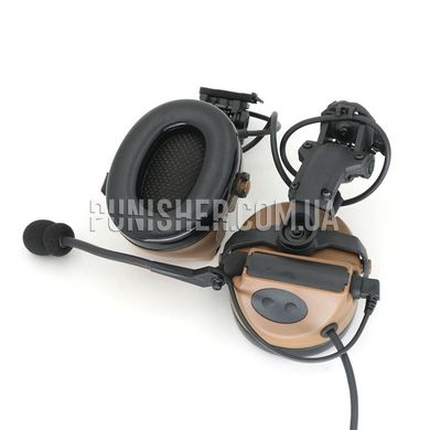 Адаптер ACM на рейки шолома ARC Helmet Rail Adapter для Peltor Comtac II/III, Чорний, Гарнітура, Peltor, Адаптери на шолом