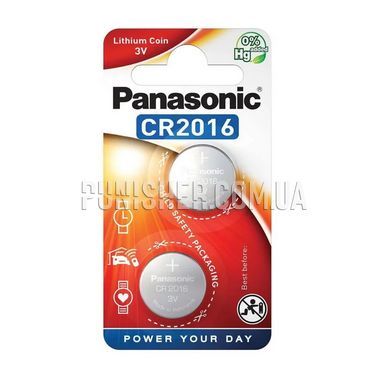 Батарейка Panasonic Litium Power CR2016, 3V, Серый, CR2016