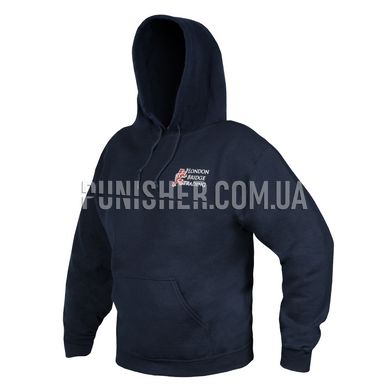 LBT Hoodie with Lion Logo, Navy Blue, Small