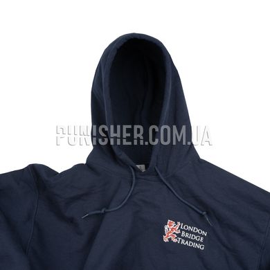 LBT Hoodie with Lion Logo, Navy Blue, Small