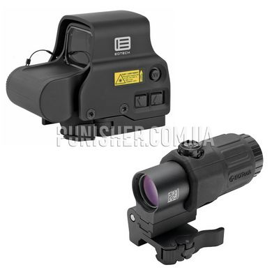 EOTech EXPS3-4 Holographic WeaponSight with magnifier G33FTS, Black, Collimator, 1x, 1 MOA