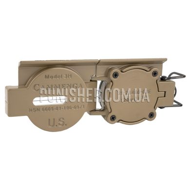 Cammenga 3H Tritium Lensatic Compass Blister pack, Coyote Brown, Aluminum, Tritium