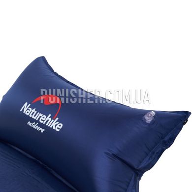 Коврик надувной с подушкой Naturehike NH15Q002-D, 25мм, Синий, Коврик