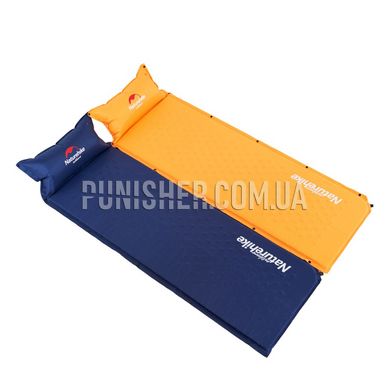 Килимок надувний з подушкою Naturehike NH15Q002-D, 25мм, Синій, Килимок