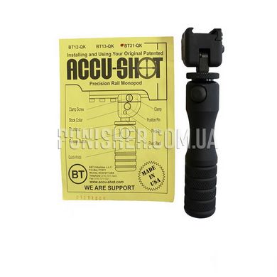 Accu-Shot BT31-QK Precision Rail Monopod, Black, Accessories