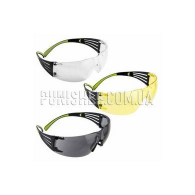 Набор защитных очков Peltor Sport SecureFit 400 Glasses, Черный, Прозрачный, Дымчатый, Желтый, Очки