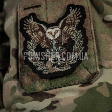 M-Tac Owl Patch (embroidery), Black, Intelligence service, Cordura, No