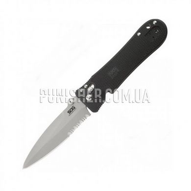 SOG Pentagon Elite I Seki Japan Folding knife, Black, Knife, Folding, Half-serreitor
