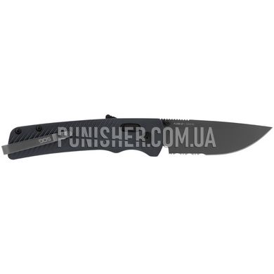 SOG Flash AT - Serrated Folding knife, Dark Grey, Knife, Folding, Half-serreitor