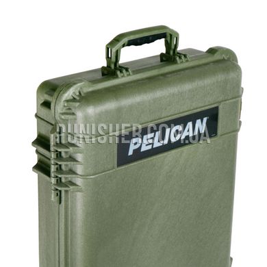 Оружейный кейс Pelican 1750 Protector Long Case с поропластом, Olive, Полипропилен, Да