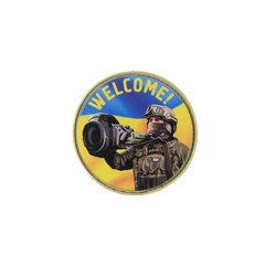 M-Tac NLAW Says Welcome PVC Patch, Yellow/Blue