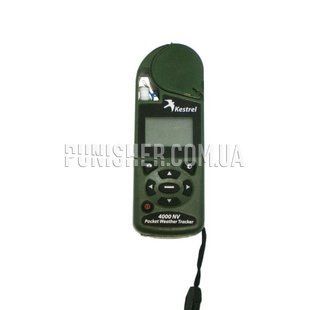 Kestrel 4000NV Environmental Meter (Used), Olive, 4000 Series, Atmospheric vise, Height above sea level, Relative humidity, Wind Chill, Outside temperature, Heat index, Dewpoint, Wind speed, Night Vision