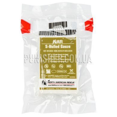 Бинт для тампонади NAR S-Rolled Gauze, Білий, Бинт для тампонади