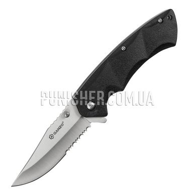 Ganzo G617 Knife, Black, Knife, Folding, Half-serreitor