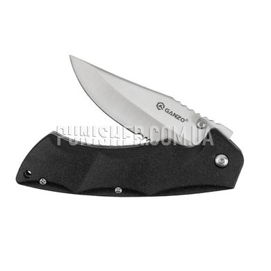 Ganzo G617 Knife, Black, Knife, Folding, Half-serreitor