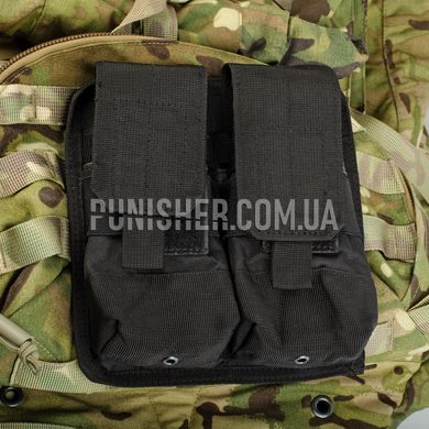 Rothco MOLLE Universal Double Rifle Mag Pouch for M4/M16, Black, 4, Molle, AK-47, AK-74, AR15, M4, M16, HK416, For plate carrier, 7.62mm, .223, 5.45, 5.56, Nylon, Polyester