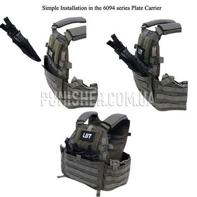 LBT-2645A 5.56 Mag Insert W/Retention, Coyote Brown, 3, Velcro, AR15, M4, M16, HK416, For plate carrier, .223, 5.56, Cordura 1000D