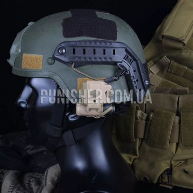 Тактичний ліхтар Night Evolution Helmet Light Set Gen 3 на шолом, DE, Нашоломний, Батарейка, Білий, Інфрачервоний, Червоний