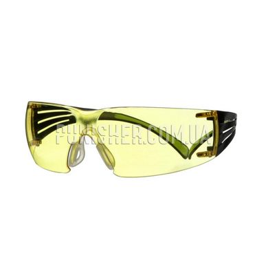 3M Peltor Sport SecureFit Safety Eyewear SF400 Amber Lens, Black, Yellow, Goggles