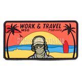Патч PSDinfo &laquo;Work and Travel MSO&raquo; ПВХ, Червоний, ПВХ, Ні