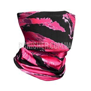Дышащий бафф-шарф GIG Military A.I.R. Tiger Stripe Pink, Черный/Розовый, Универсальный