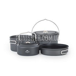 Набор посуды Naturehike CNH22CJ002, алюминий, Dark Grey, Набор посуды