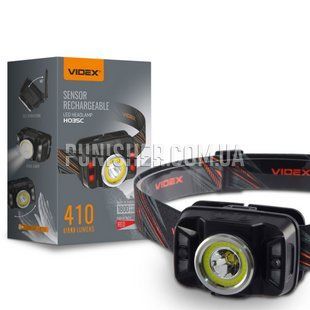 Videx LED Headlamp H035C 410 Lm, Black, Headlamp, Accumulator, White, Red, 410