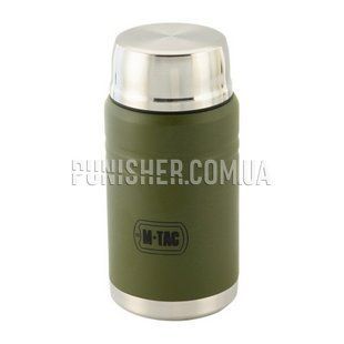 M-Tac 750 ml Thermos with folding spoon, Olive, Thermos