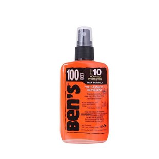 Репелент спрей від комах BEN'S Tick and Insect Repellent 100 ml DEET 100%, Помаранчевий