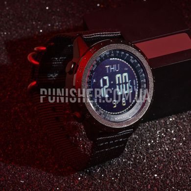 North Edge Desert 5BAR Watch with Compass, Black, Altimeter, Barometer, Alarm, Compass, Pedometer, Backlight, Stopwatch, Timer, Thermometer, Tactical watch