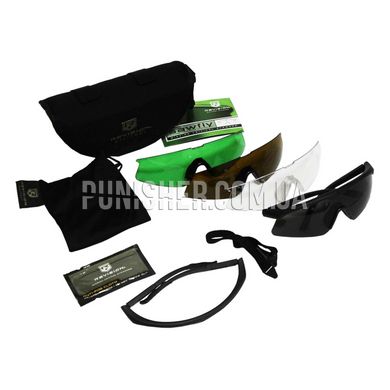 Revision Sawfly Interchangeable Lens Glasses Set, Black, Transparent, Smoky, Green, Brown, Goggles