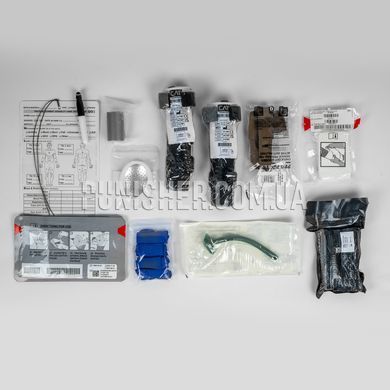 Набор комплектующих для аптечки IFAK II Refill Kit, Прозрачный, Бандаж, Бинт для тампонады, Медицинские карточки, Носоглоточный воздуховод, Окклюзивная повязка, Стропорез, Турникет, Щиток для глаз