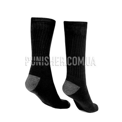Burlington Men's Comfort Power Crew Socks, Black, Demi-season