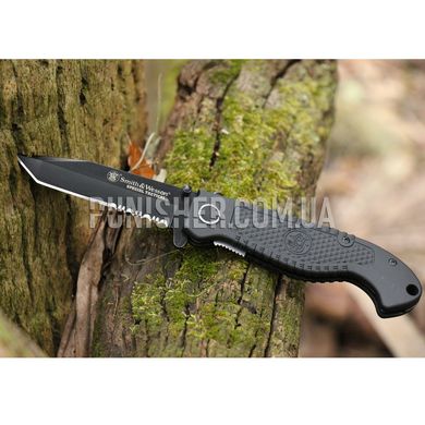 Складний ніж Smith & Wesson Special Tactical Tanto Folding Knife, Чорний, Ніж, Складаний, Напівсерейтор