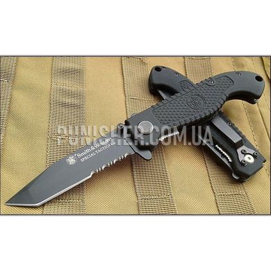 Складний ніж Smith & Wesson Special Tactical Tanto Folding Knife, Чорний, Ніж, Складаний, Напівсерейтор