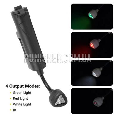 Night Evolution Charge MPLS Helmet Light, Black, Helmet headlight, Battery, Green, White, IR, Red, 110