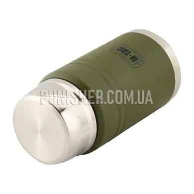 M-Tac 750 ml Thermos with folding spoon, Olive, Thermos