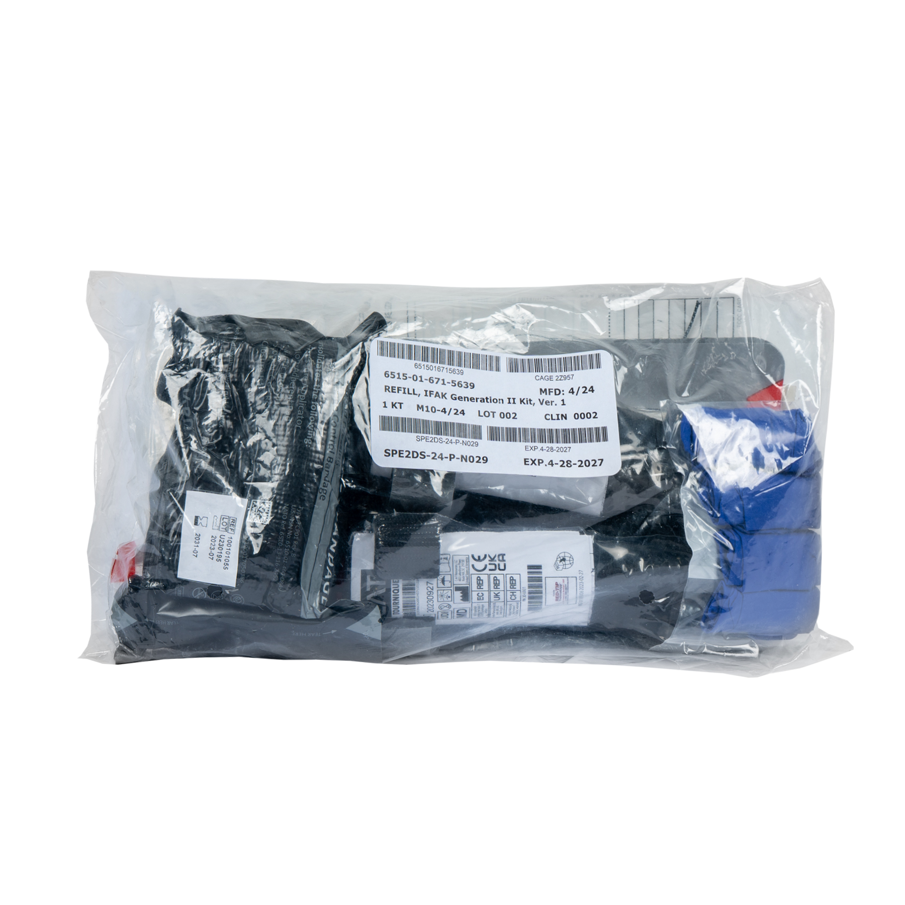 Набір комплектуючих для аптечки IFAK II Refill Kit Контрактний виробник US Army - купити в Україні