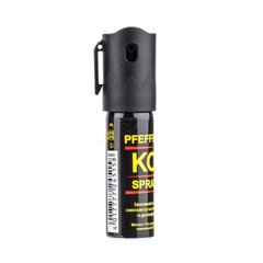 Газовий балончик Klever Pepper KO Spray, Чорний, Конусне розпорошення, 15ml
