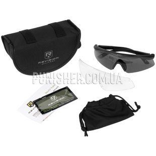 Комплект балістичних окулярів Revision Sawfly Essential Kit, Чорний, Прозорий, Димчастий, Окуляри, Regular