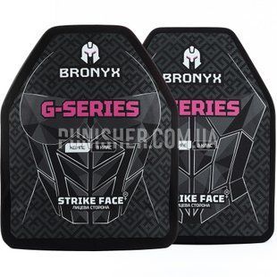 Комплект жіночих бронеплит Bronyx НВМПЕ, 3 клас ДСТУ, розмір Large, Чорний, Бронепластини, 3, Large, Надвисокомолекулярний поліетилен