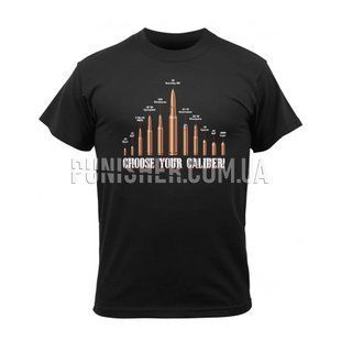 Rothco Vintage Choose Your Caliber T-Shirt, Black, Medium