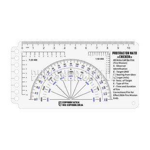 Лінійка ECOpybook Protractor NATO Chicken, Прозорий, Лінійка