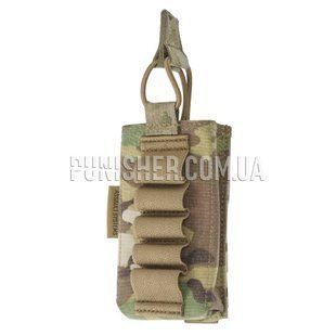 Магазинний підсумок WAS Single 5.56 mm відкритого типу зі смужкою під патрони до рушниці, Multicam, 1, Molle, AR15/М4, MOLLE/PALS, 5.56, 12ga, Cordura 500D