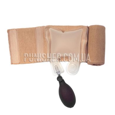 RevMedx AirWrap 4” Compression Bandage w/ Inflatable Bladder, Tan, Bandage
