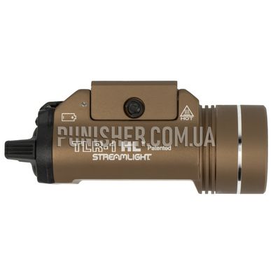 Streamlight TLR-1 HL Long Gun Light, Coyote Brown, Flashlight, White, 1000